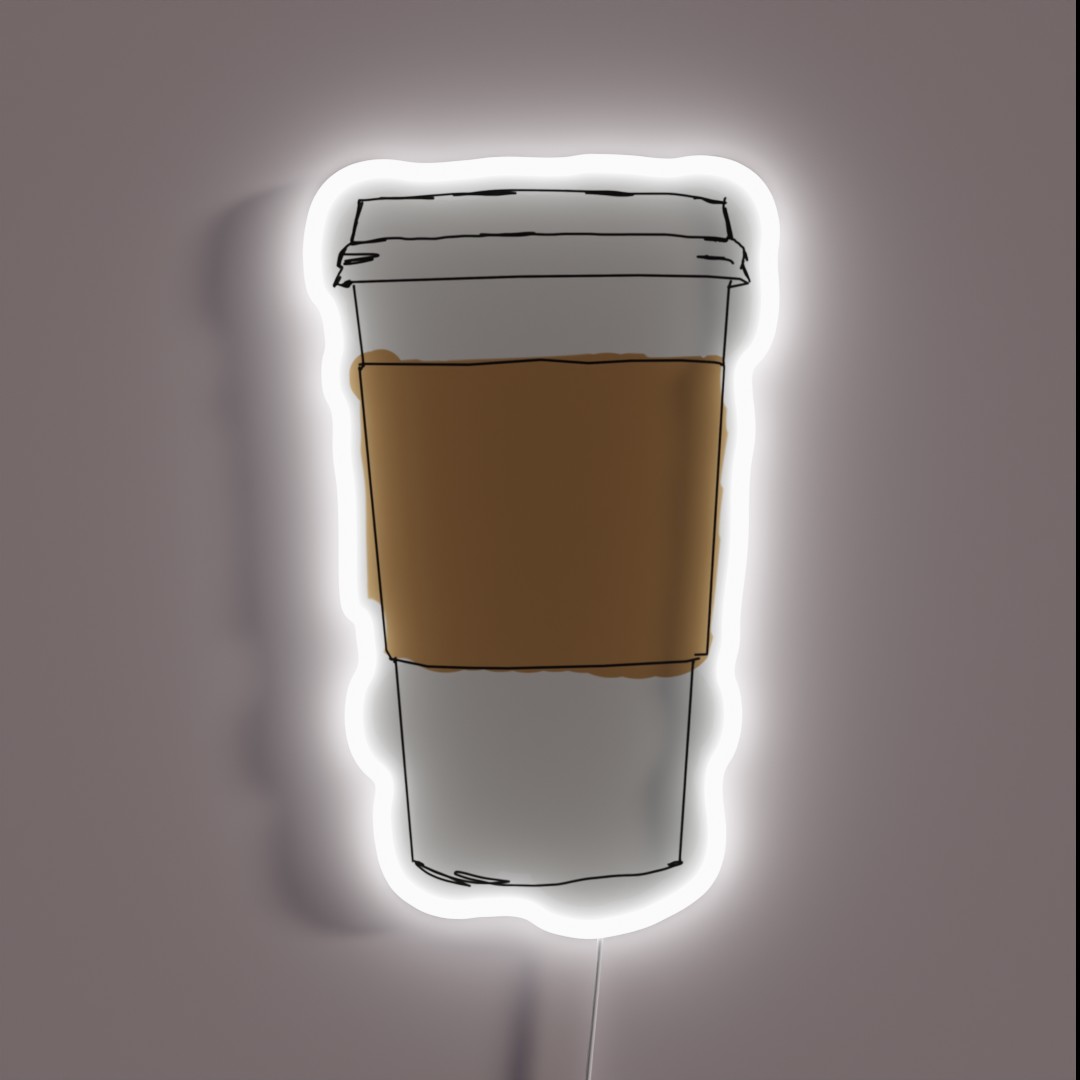 To Go Coffe Cup RGB Neon Sign To Go Coffe Cup RGB Neon Sign