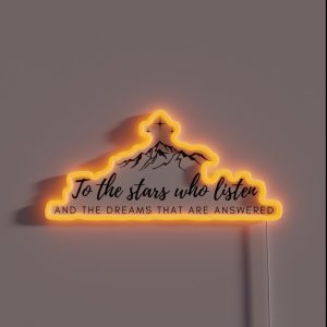 To The Stars Who Listen Minimalist Print RGB Neon Sign