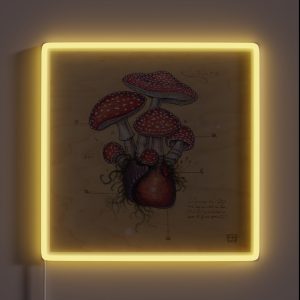 Toadstool Heart Amanita Muscaria RGB Neon Sign