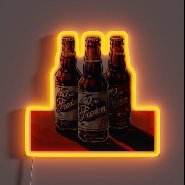Toast To Liberation Get Tipsy With Our 40 Oz RGB Neon Sign