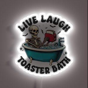 Toaster Bath Live Laugh RGB Neon Sign