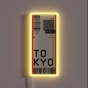 Tokyo Airport Ticket RGB Neon Sign
