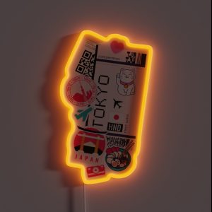 Tokyo Boarding Pass First Class Travel Lovers RGB Neon Sign Tokyo Boarding Pass First Class Travel Lovers RGB Neon Sign