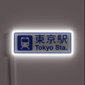 Tokyo Stations Sign Japan Japanese Souvenir Travel Trip RGB Neon Sign
