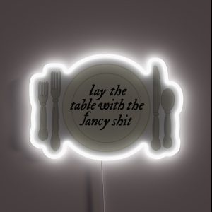 Tolerate It Lyrics RGB Neon Sign