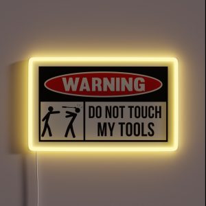 Toolbox Warning Sign RGB Neon Sign