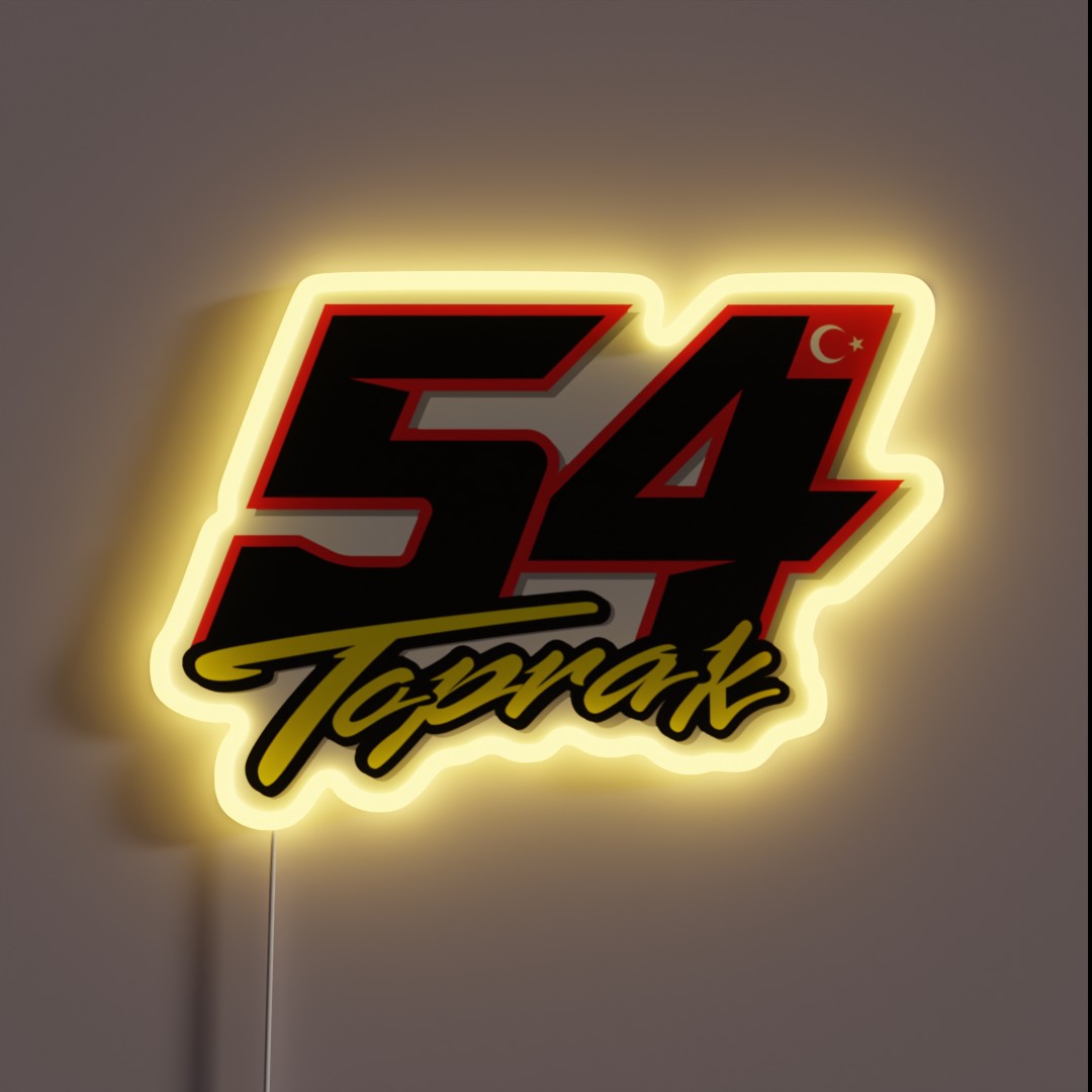 Toprak Razgatlioglu 54 RGB Neon Sign Toprak Razgatlioglu 54 RGB Neon Sign