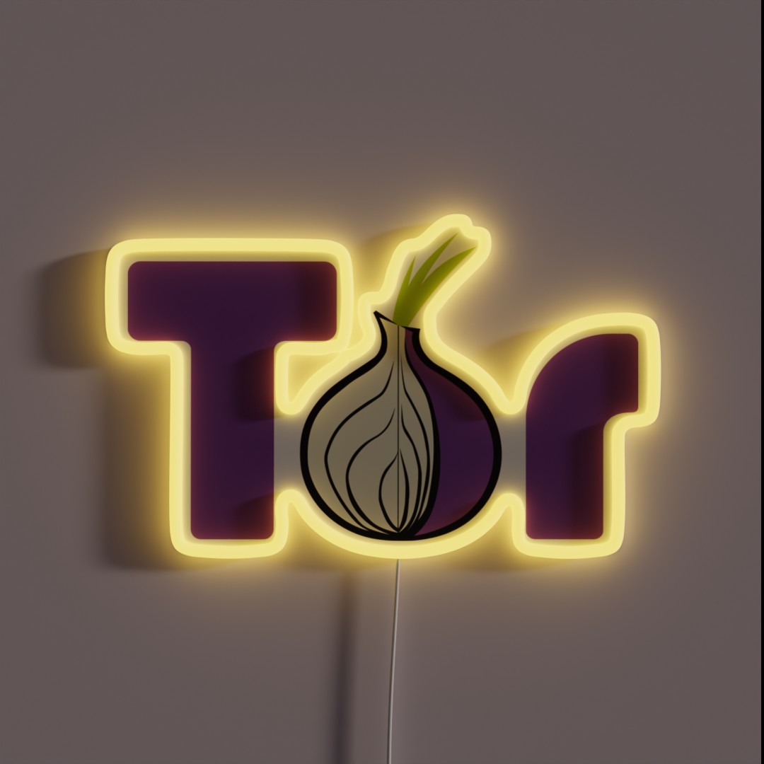 Tor Browser Logo RGB Neon Sign Tor Browser Logo RGB Neon Sign