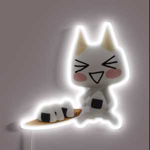 Toro Eating Rice Balls RGB Neon Sign