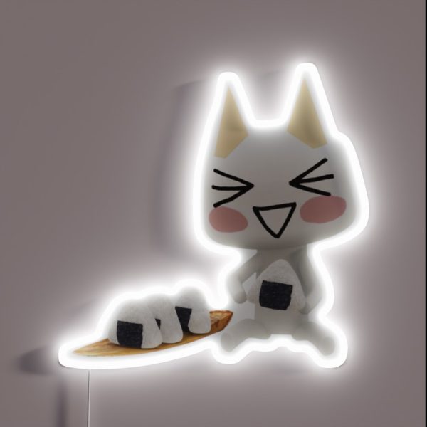 Toro Eating Rice Balls RGB Neon Sign