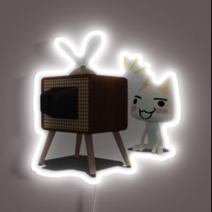 Toro Watching Tv RGB Neon Sign