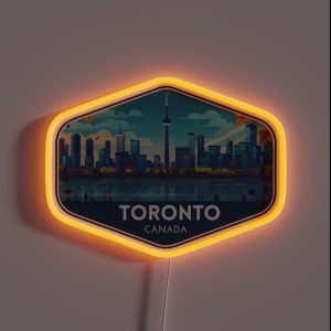 Toronto Canada Travel Art RGB Neon Sign