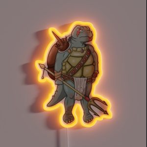 Tortle Barbarian Druid RGB Neon Sign