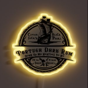 Tortuga Dark Rum RGB Neon Sign