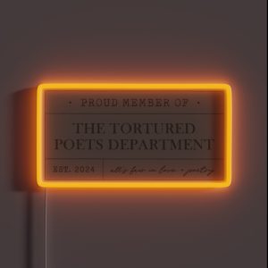 Tortured Poets Department Member RGB Neon Sign
