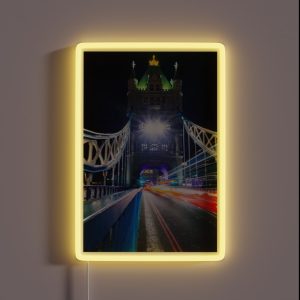 Tower Bridge Light Trails RGB Neon Sign