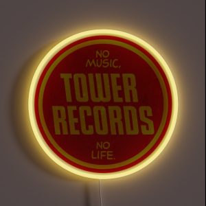 Tower Records Vintage RGB Neon Sign