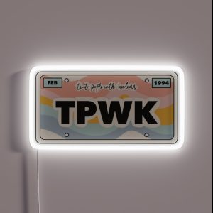 TPWK License Plate RGB Neon Sign