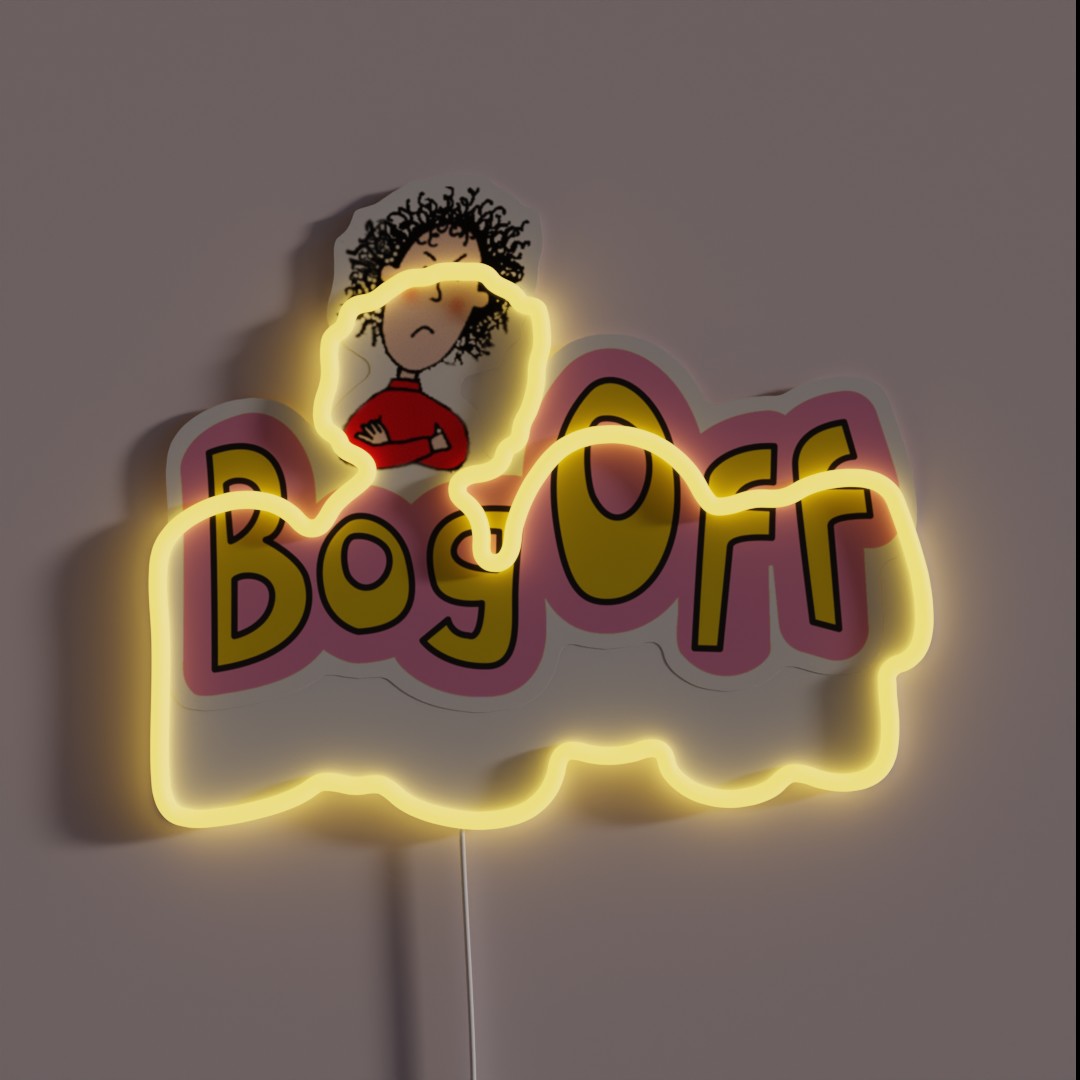 Tracy Beaker Bog Off RGB Neon Sign Tracy Beaker Bog Off RGB Neon Sign