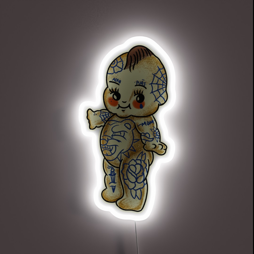 Traditional Baby Tattoo RGB Neon Sign Traditional Baby Tattoo RGB Neon Sign