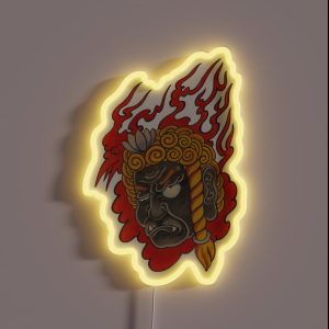 Traditional Japanese Irezumi Fudo Myo RGB Neon Sign Traditional Japanese Irezumi Fudo Myo RGB Neon Sign