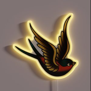 Traditional Swallow RGB Neon Sign