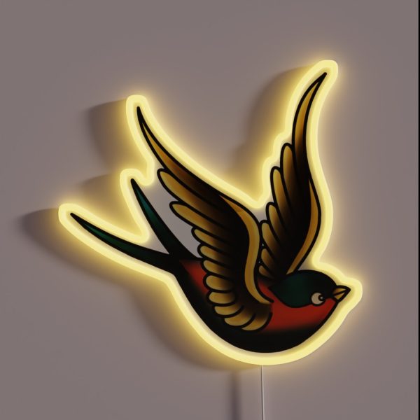 Traditional Swallow RGB Neon Sign
