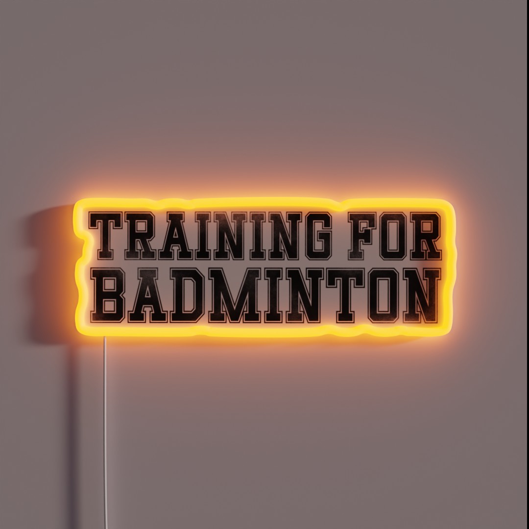 Training For Badminton RGB Neon Sign Training For Badminton RGB Neon Sign