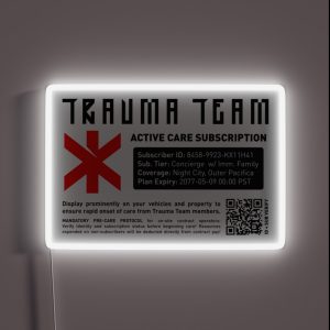 Trauma Team Active Care Subscription RGB Neon Sign