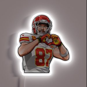 Travis Kelce Hand Heart RGB Neon Sign Travis Kelce Hand Heart RGB Neon Sign