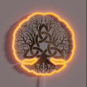 Tree Of Life Yggdrasil With Triquetra RGB Neon Sign