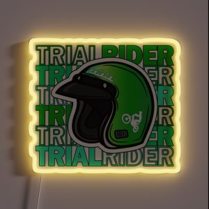 TRIAL RIDER Racing Motorbike Sport Trial Bike RGB Neon Sign TRIAL RIDER Racing Motorbike Sport Trial Bike RGB Neon Sign