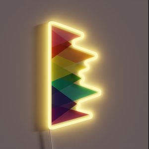 Triangles Gilbert Baker Flag RGB Neon Sign