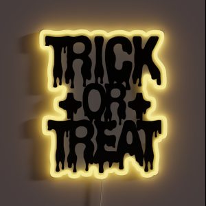 Trick Or Treat Black RGB Neon Sign
