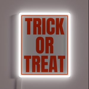 Trick Or Treat Halloween Orange Text RGB Neon Sign