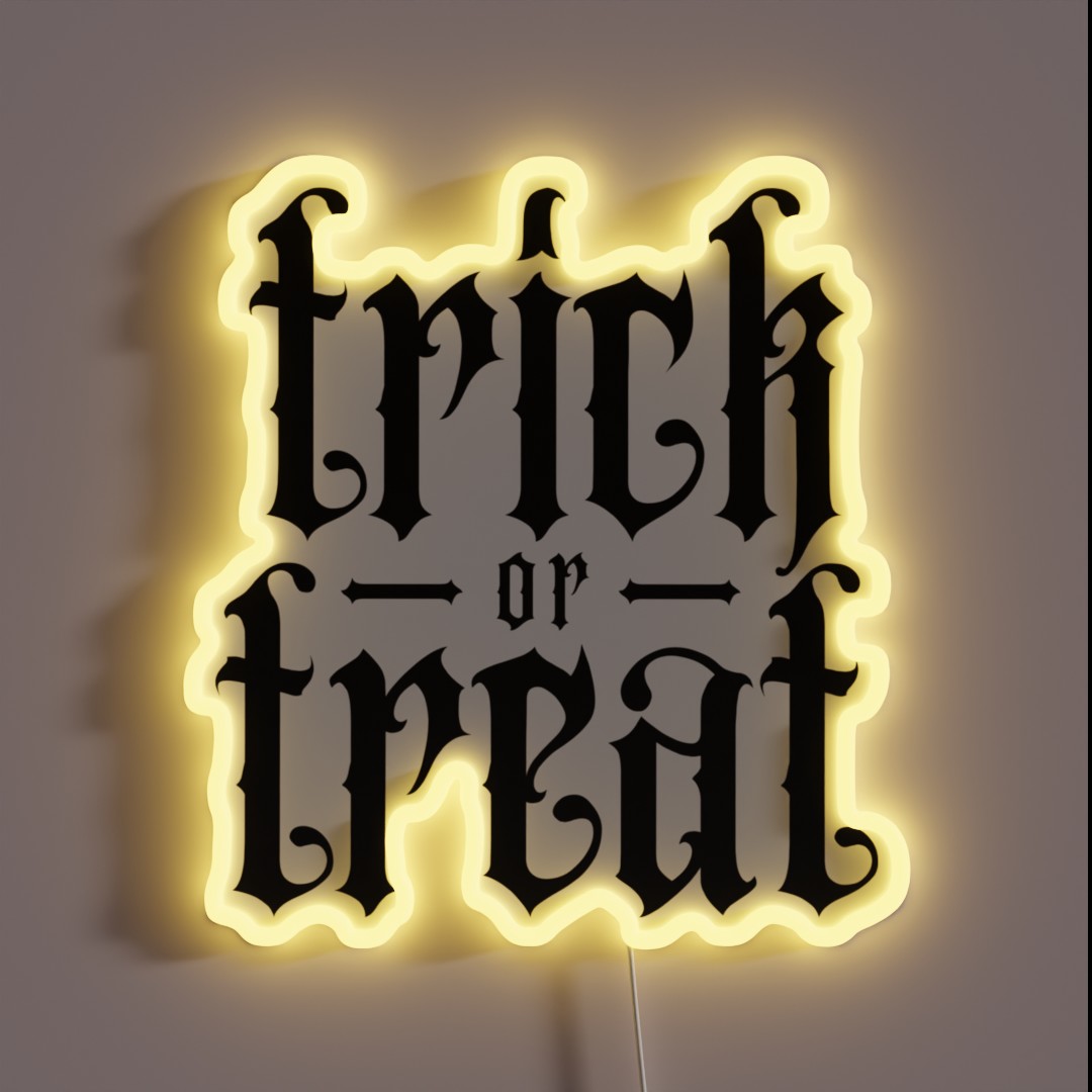 Trick Or Treat Halloween RGB Neon Sign Trick Or Treat Halloween RGB Neon Sign