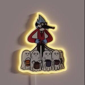 Trick Or Treat Mordecai Regular Show RGB Neon Sign