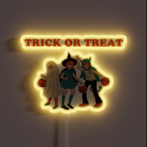 Trick Or Treat Retro Halloween RGB Neon Sign