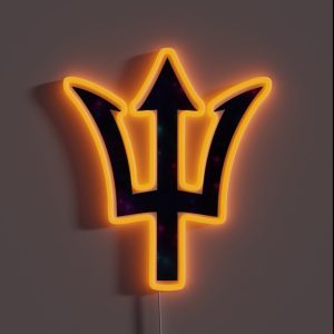 Trident And Galaxy Percy Jackson RGB Neon Sign Trident And Galaxy Percy Jackson RGB Neon Sign