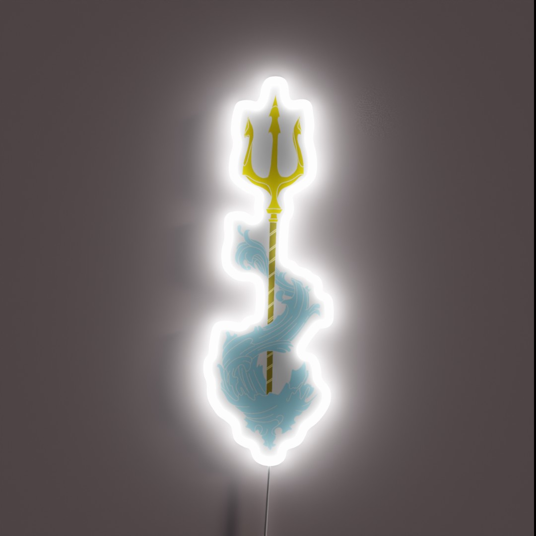 Trident And Wave RGB Neon Sign Trident And Wave RGB Neon Sign
