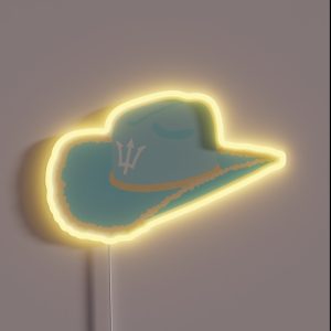 Trident Cowgirl Hat RGB Neon Sign