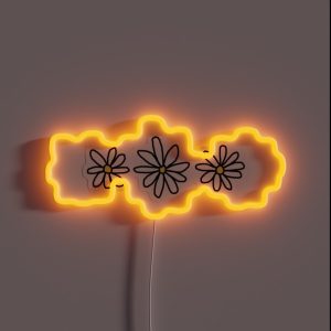 Trio Of Daisies RGB Neon Sign Trio Of Daisies RGB Neon Sign