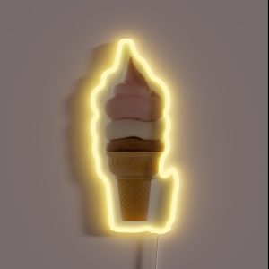 TRIPLE CONE ICE CREAM RGB Neon Sign