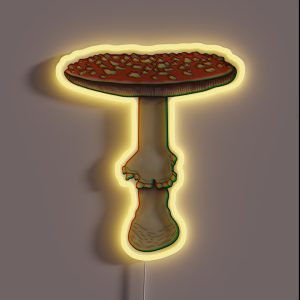 Trippy Amanita Muscaria Mushroom Fungus RGB Neon Sign