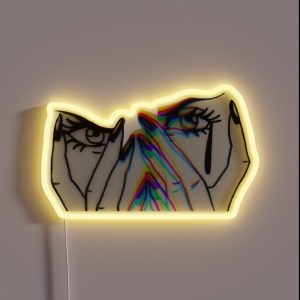 Trippy Crying Girl RGB Neon Sign Trippy Crying Girl RGB Neon Sign