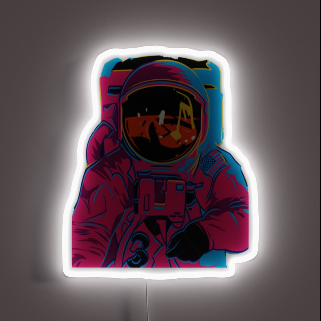 Trippy Rainbow Astronaut RGB Neon Sign Trippy Rainbow Astronaut RGB Neon Sign