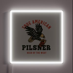 True American Pilsner Beer Of The West RGB Neon Sign