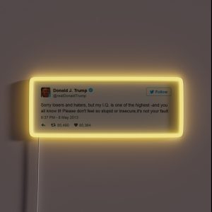 Trump Is Smarter Tweet RGB Neon Sign Trump Is Smarter Tweet RGB Neon Sign