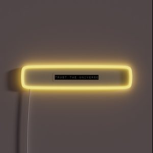 Trust The Universe Minimal Box Logo RGB Neon Sign