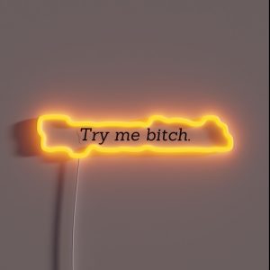 Try Me Bitch RGB Neon Sign Try Me Bitch RGB Neon Sign